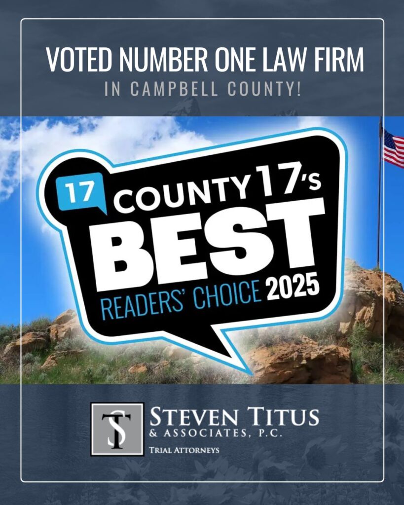 A flyer promoting the law firm as county 17s best of 2025